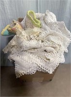 VTG Handmade Crochet Linens Lot