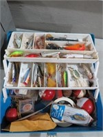 TACKLE BOX FULL OF LURES & MISC