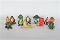 Vintage Anthropomorphic Vegetable Shelf Sitters