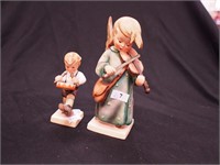 Two Hummel figurines: Angel Boy 6 3/4" and 4 1/2"