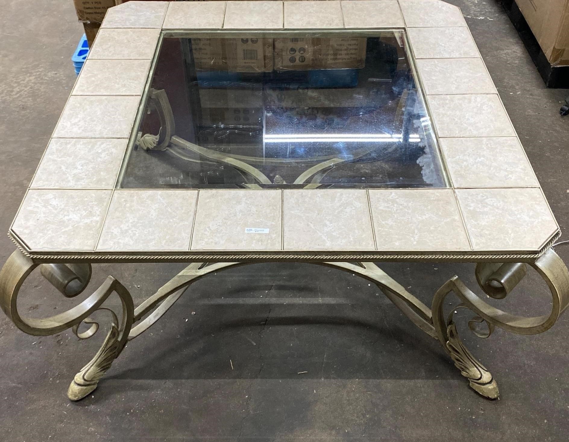 PREOWNED Ornate Metal Coffee Table