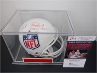 ED SABOL SIGNED AUTO NFL MINI HELMET JSA COA