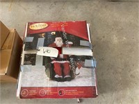 Holiday Living blow-up 5’ motion Santa with puppy