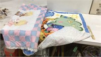 Two tie baby blankets in good condition