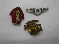 Lot (3) 2nd Marine Division Pins