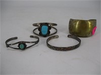 Lot (4) Southwest Bracelets