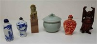 Group of Chinese snuff bottles, soapstone,