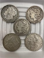 (5) Morgan Silver Dollars