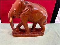 *WOODEN CARVED ELEPHANT
