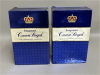 Two Boxed Bottles of 1960's Seagram's Crown Royal