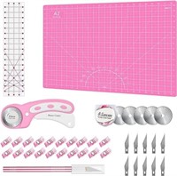Rotary Cutter Set Pink- Quilting Kit incl. 45mm
