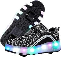 Qneic Roller Shoes for Girls Boys Sneakers LED