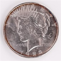 Coin 1923-D Peace Silver Dollar In GEM BU - Scarce