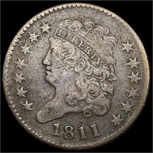 1811 Classic Head Half Cent LIGHTLY CIRCULATED