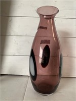 Tall Murano Venetian Purple Floor Vase