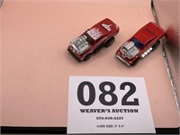 Two vintage matchbox, toy roadster, or drag cars