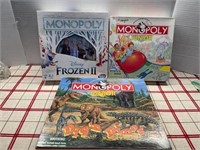 3 COMPLETE MONOPOLY GAMES
