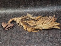 Old African Witch Doctor's Accessory Feathered Pc