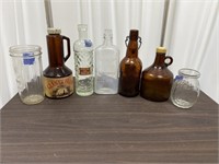 7 Old Glass Bottles