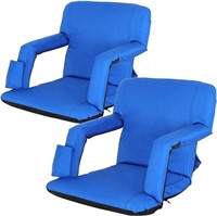 $90-  2PACK ADJUSTABLE STADIUM CHAIR  W/ ARMREST