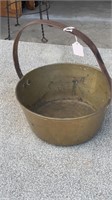 Brass Cooking Pan with Cast Iron Handle