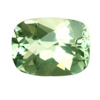 Genuine 9x7mm Long Cushion Green Amethyst