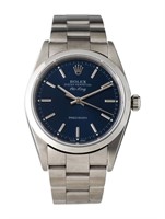 Rolex Oyster Air-king Blue Dial Ss Watch 36mm