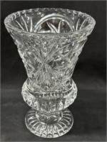 Crystal Heavy Cut Vase Flower Or Sunburst Pattern