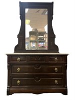 East Lake Victorian Dresser with Marble Top and