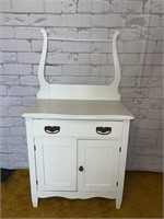 ANTIQUE WASHSTAND PAINTED WHITE