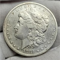1881-O Morgan Silver Dollar VF