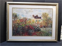 35x27.5 Framed Floral Cottage Print, Claude Monet