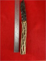 Hafted Obsidian Blade     Indian Artifact Arrowhea