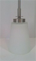 2 PK Adjustable Pendant Light Frosted Glass Cone