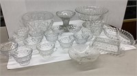 Glasswares Serving Bowls, Butter Dish, Condiment