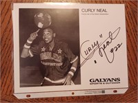 Globe Trotters Autographed Photo - Curly Neal