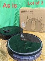 As-Is Lot of 3 Defective As is -Robot vacuum clean