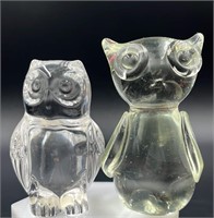 2 Vintage Owl Paperweights