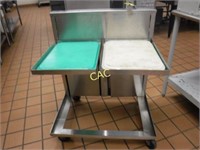 Stainless Steel Food Tray Holder Cart