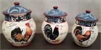 Lot of 3 Certified International Chicken Theme