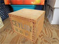 Ceylon Wood Tea Box Advertising