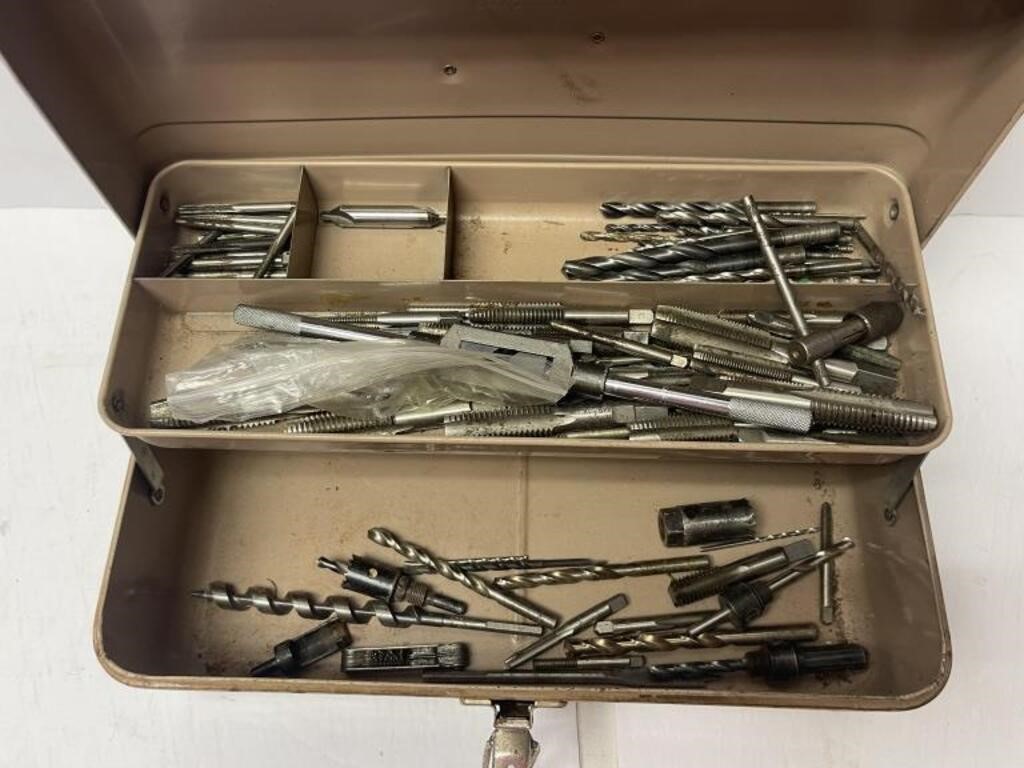 metal toolbox with contents