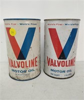 2 Valvoline Oil Cans