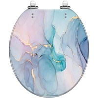 Round Toilet Seat Natural luxury abstract fluid ar
