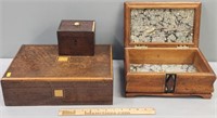 Antique Wood Boxes Lot Collection