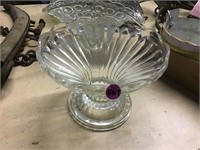 cut glass footed bowl