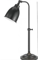 Metal Round 25" Table Lamp with Adjustable Pole, e