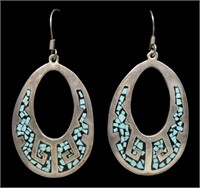 Mexican sterling silver inlaid turquoise shepherd