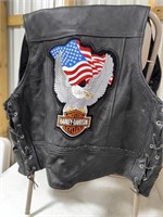 Leather Ultimate Rider XXL vest with Harley