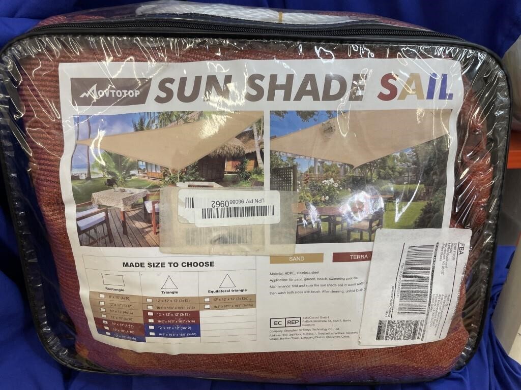 Sun Shade Sail NIB New 10 x 13 1 of 2